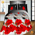 100%Polyester 3D printed textile fabric with big flower for bedsheet/bedding set/mattress